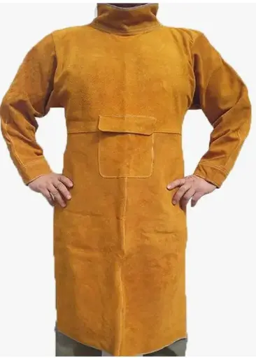 [140126112230] HIGH COLLAR, LONG SLEEVES_LEATHER WELDING CLOTHES_ONE SIZE_SPARKS PROTECT Welding protective clothing_HIGH COLLAR, LONG SLEEVES_LEATHER WELDINGCLOTHES_ONE SIZE_SPARKS PROTECT