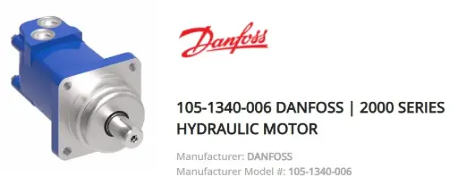 [10001466] DANFOSS 105-1340-006 l 200 SERIES HYDRAULIC MOTOR, 
