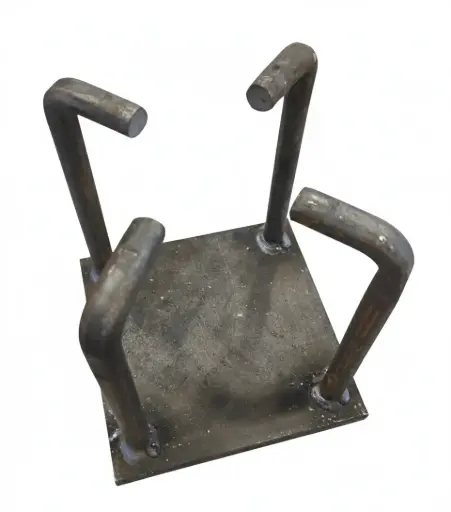 [270126041401] Anchor plate 3/8" x 8" x 8" with 4 "J" rods 