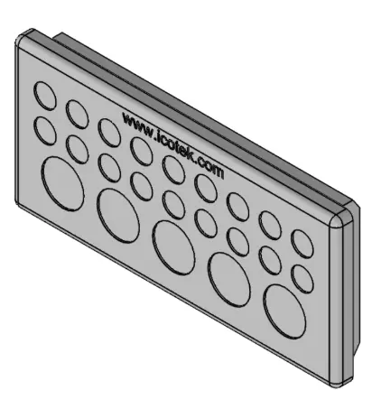 [290120260522] PASACABLES ICOTECK KEL-DP 16/23 A GREY.