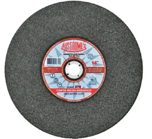 [578] Disco para Corte de Metalografía de 14"x3/32"x1-1/4", AUSTROMEX, 578