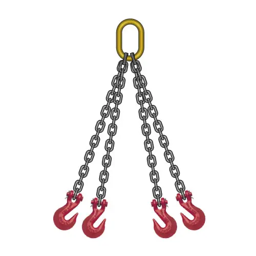 [030226100730] ESLINGA DE CADENA G100,  4 BRAZOS DE 6MM X 2 MTS