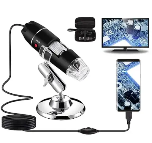 [sb-1905022612] Microscopio Digital USB, Bysameyee, 40x-1000x Con Luz LED Ajustable.