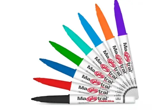 [050220260201] Marcadores Azor Para Pizarrón Blanco 8 Piezas Magistral Didáctico Punto Fino 301.84078.