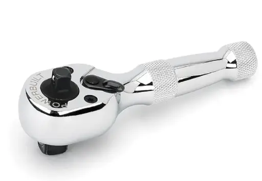 [090220261148] Mango Powerbuilt de llave de carraca pequeña de 1/4 de pulgada x 3/8 de pulgada de doble unidad, herramientas manuales, dados, herramientas de encaje, encaje variado.
