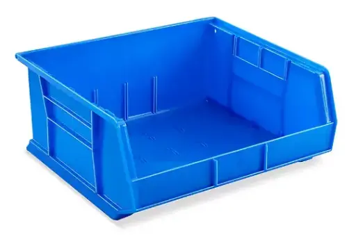 [S-12420BLU] Gavetas Estibables de Plástico - 15 x 16 1⁄2 x 7", Azules, 38 x 42 x 18 cm