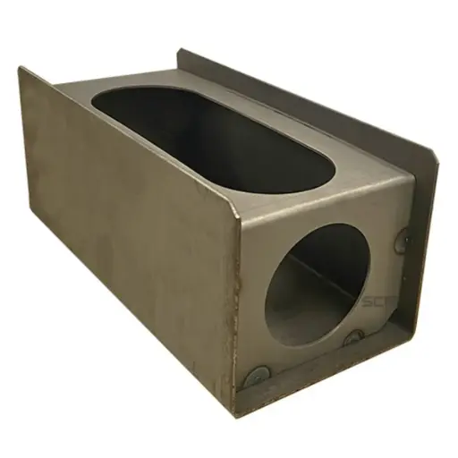 6" Oval Light Box With 2" Round Side Light - Steel