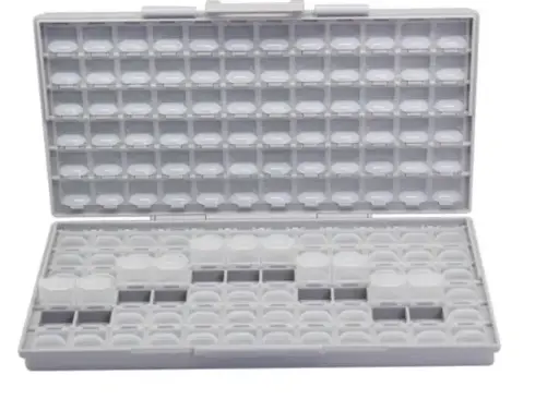 [BOX-ALL-144] caja vacia con 144 compartimientos cada uno con tapa SMD  BOX-ALL-144 