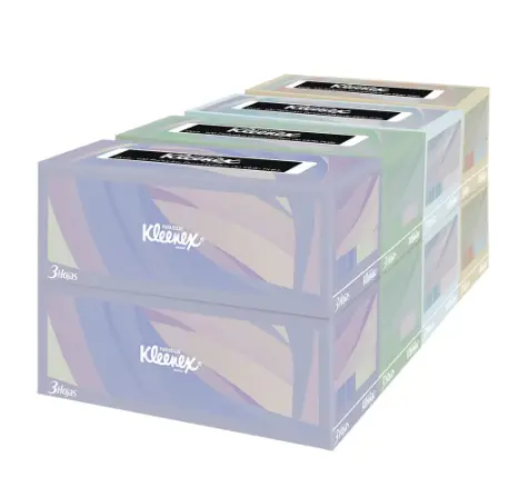 [260220260908] Cajas Pañuelos Kleenex Triple Hoja 100 Piezas Ctc Blanco, Pack De 8.