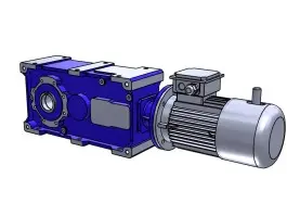 [STM RXO2] Gearbox STM, Model RXO2/716/C1/206/90B5D with 1.5 kW 4-Pole Three-Phase Brake Motor (B5 Flange, LS1 Frame) // 55mm Hollow Output Shaft