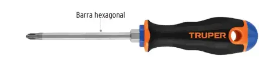 [200320260916] Desarmador De Cruz Truper, 3/16x 4 Mango Comfort Grip.