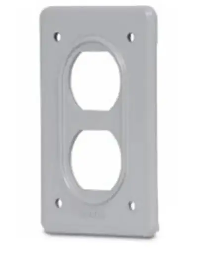 [T2VC] Gray Duplex Receptacle Wall Plate (DS-23)