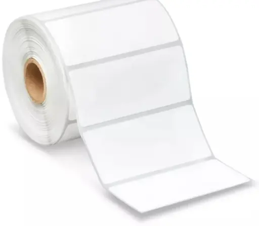 [080426084001] ETIQUETA BLANCA BOPP BLANCO ACRILICO 30*84 MM, CADA ROLLO ES UN MILLAR