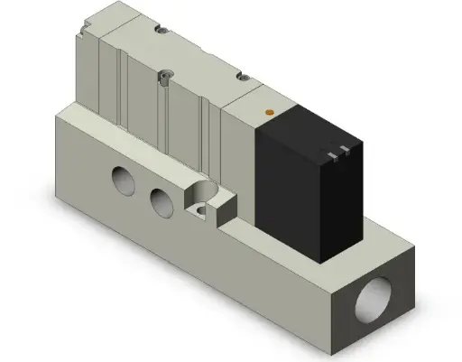 [VQ4101-5W1-02] 1/4" SINGLE SOLENOID VALVE WITH MOUNTING SUBPLATE, EXTERNAL, SMC VQ4101-5W1-02